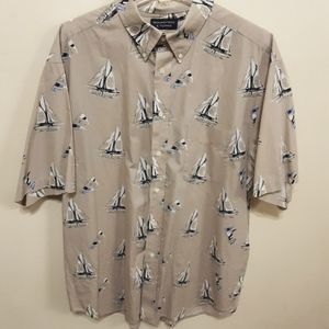 Roundtree & Yorke Men's Nautical Sailing Shirt Size XL